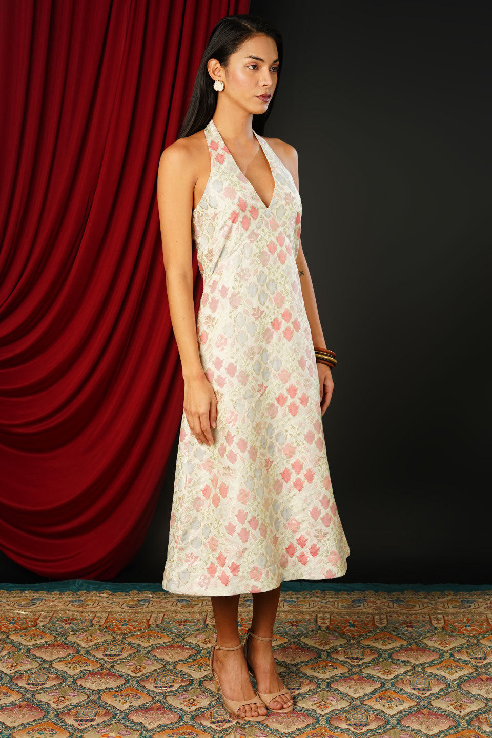Brocade Ivory Dress