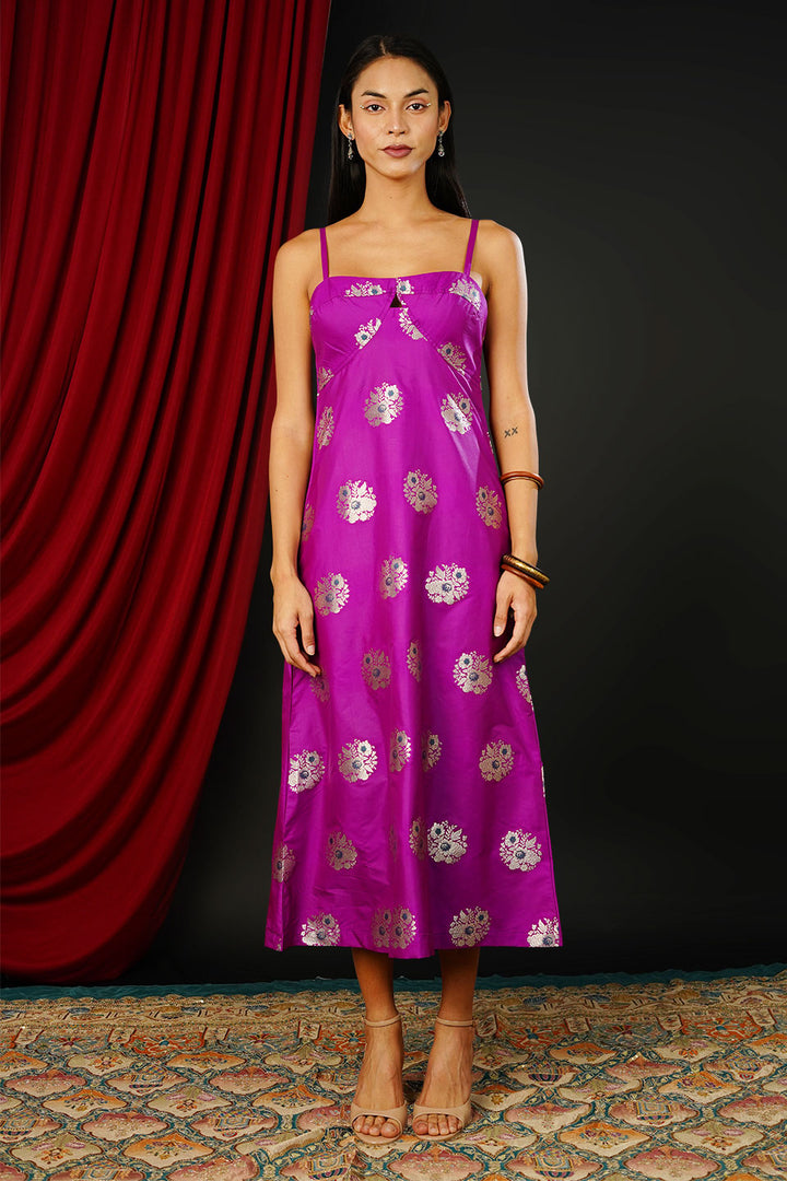 Brocade Magenta Dress