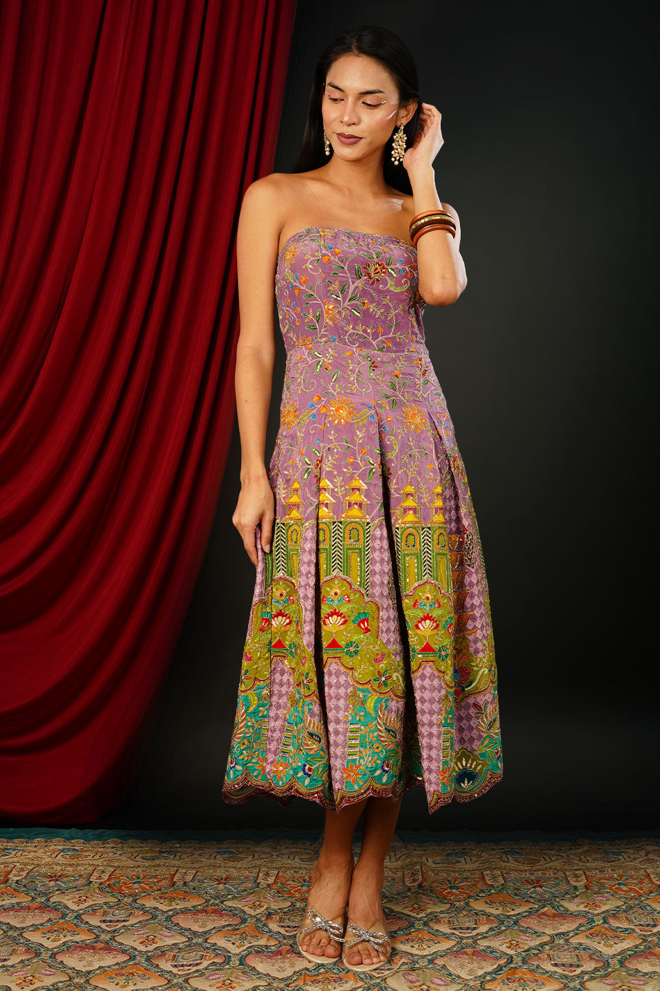 Brocade Lilac Dress