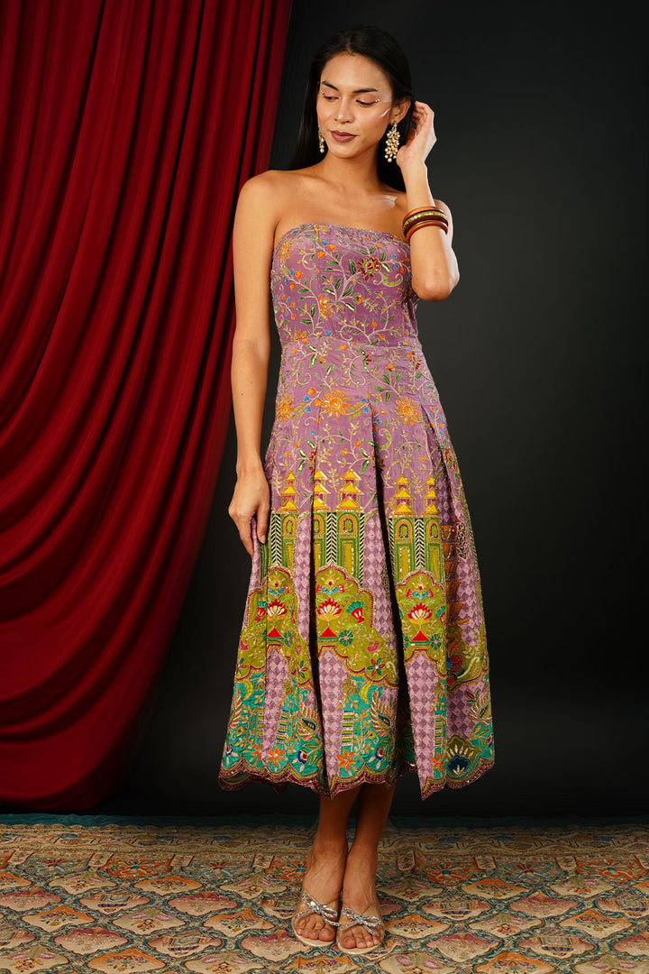 Brocade Lilac Dress