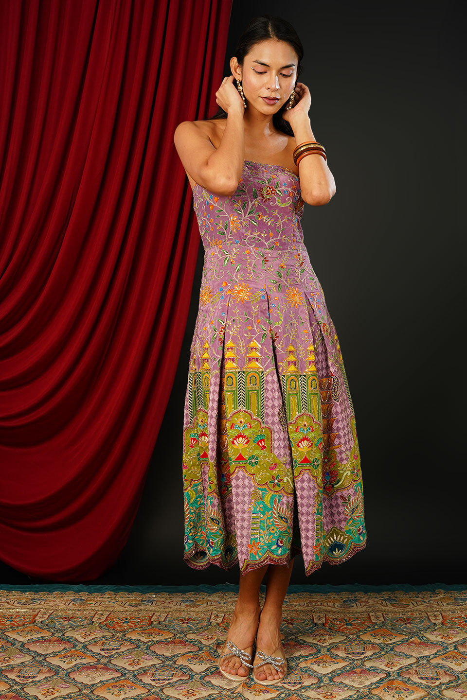 Brocade Lilac Dress