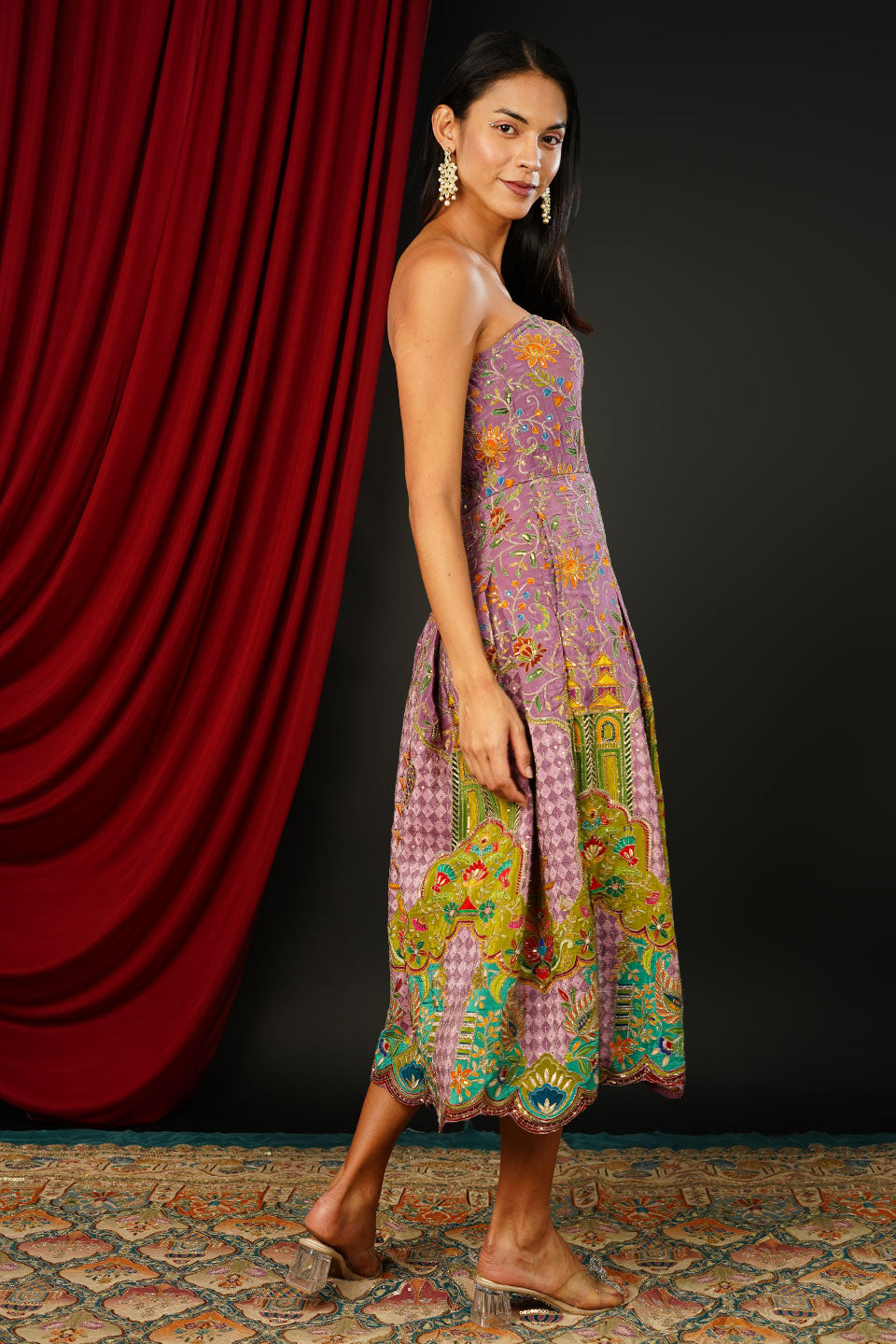 Brocade Lilac Dress