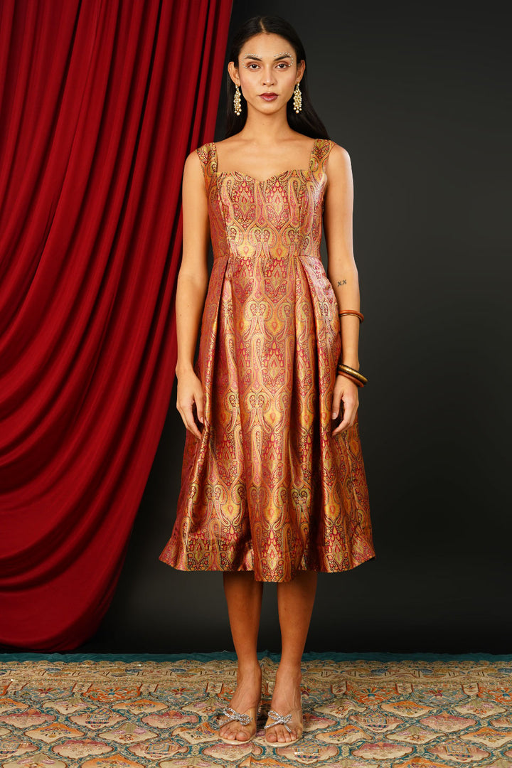 Brocade Bronze Dress