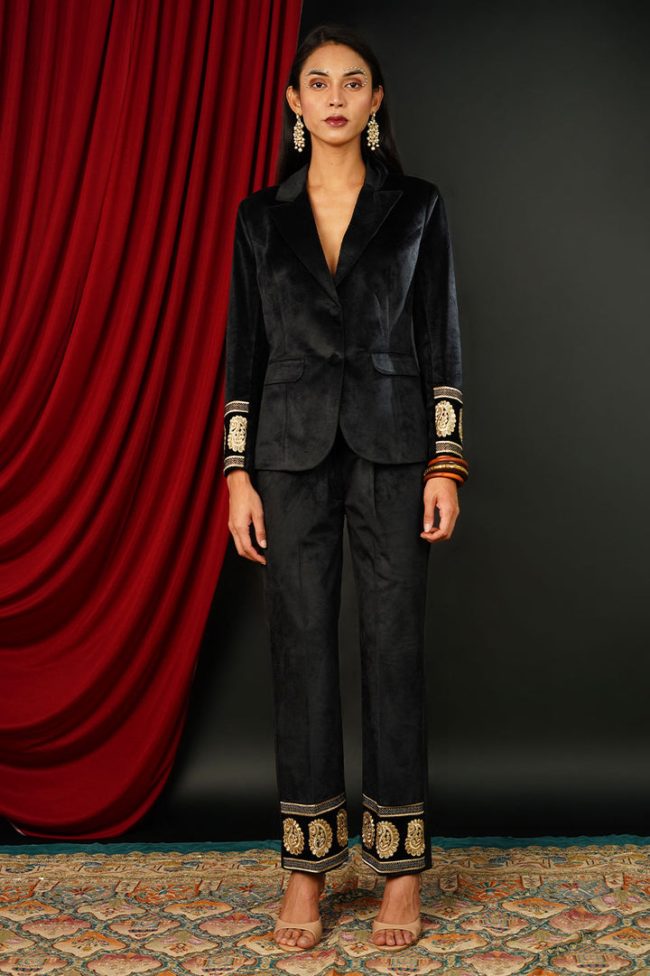 Brocade Black Suit Set