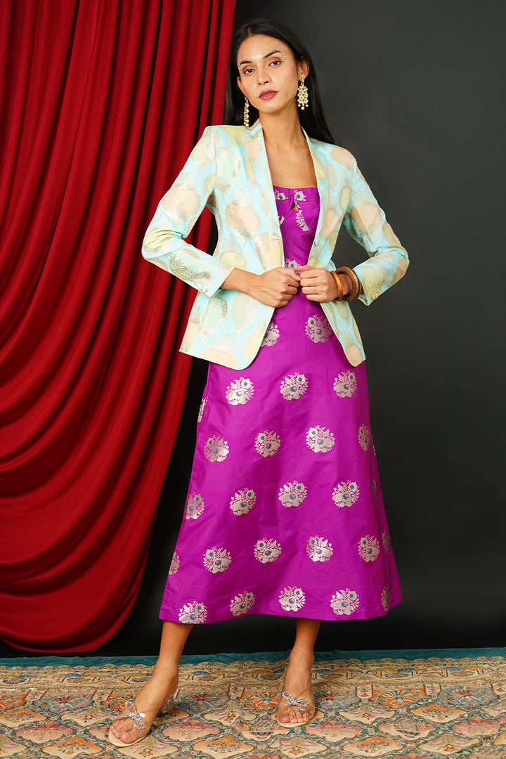 Brocade Mint Blazer